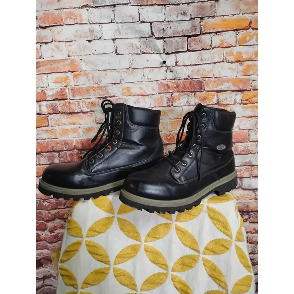 Lugz Men's Combat Hiking Work Boots Size 10 Black